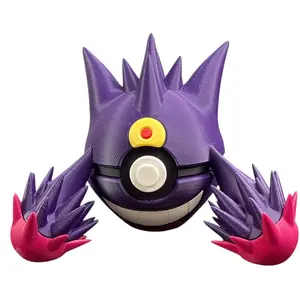Mega Gengar Poke Ball - Inspired 3D Printed Collectible