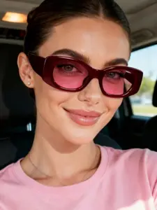 New Fashion Retro Rectangular Glasses for Women & Men, Simple Versatile Daily Casual Wear Decorative Eyewear, Stylish Unisex Design, Tinted Lens Glasses