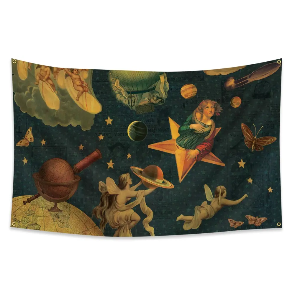 1pc, The Smashing Pumpkins' Album Flag Banner, Single-Sided Printing, for Indoor, Outdoor, Home, Room, Man Cave, Bedroom, Music Bar, Yard, Garden, Activities, Decorations