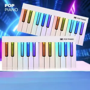 Poppiano 24-key portable rainbow midi keyboard 24-key rainbow light zero foundation