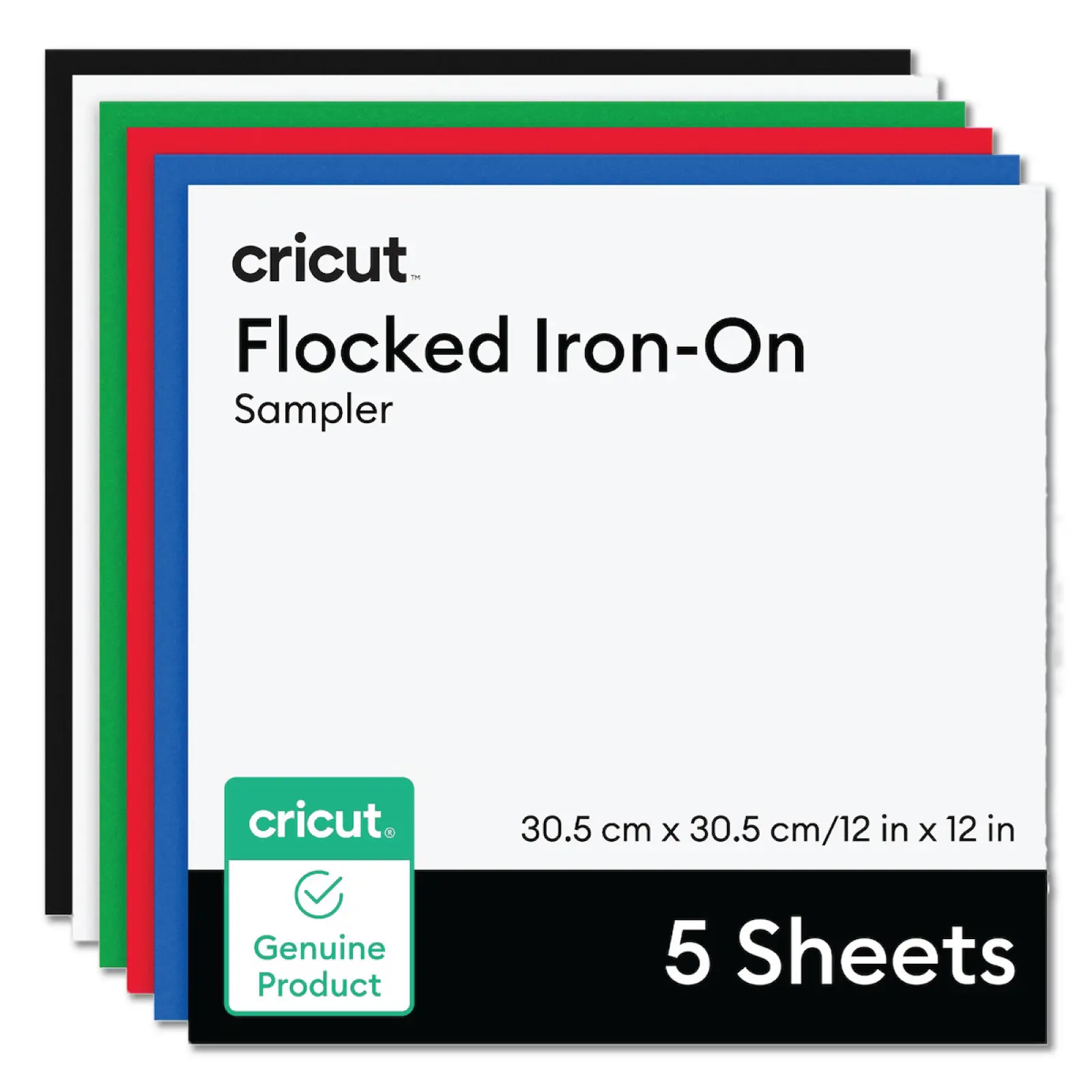 Cricut Flocked Iron-On, Classics Sampler - 12 in x 12 in (5 ct)