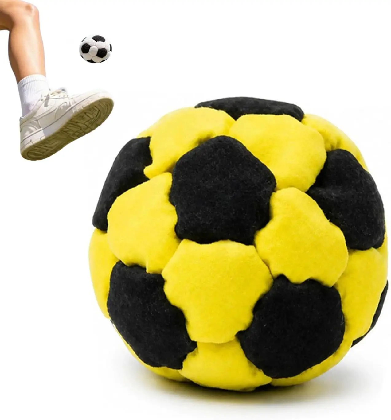 Handmade Footbag Set, Soft Fabric Kick Sacks for Beginners and Family Games - Compact, Portable, and Improves Body Flexibility