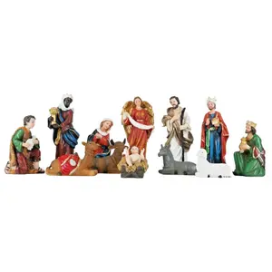 Nativity Scene set 8" inches tall / 13 pc Set Brand-new Nacimiento completo Religious Decor Standing Ornaments