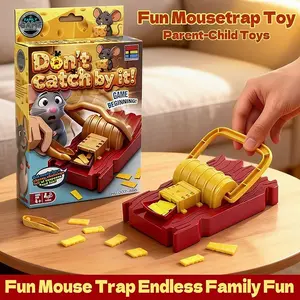 Mouse Trap Game with Cheese Trap, Fine Motor Skills Training Toy, Mouse Trap Board Game, Strategy Board Game, Family Fun Game, Tabletop Games, Holiday Gift Birthday Present, Cheese Trap Challenge
