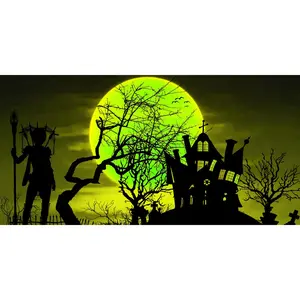 Green Moon Diamond Painting