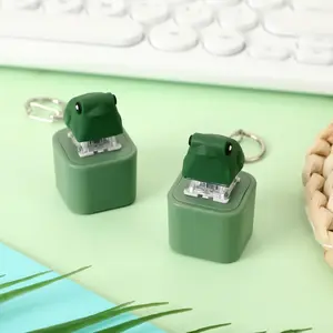 4 Pack Croaking Frog Keychain Noise Maker Frog Fidget Rechargeable Adults Fidget Keyboard Clicker with Colorful Lights Fun Portable Anxiety Relief Sensory Easter Basket Stuffers