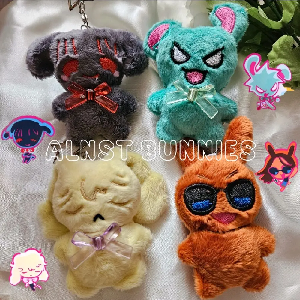 ALNST] 1PC Handmade Alien Stage Bunny Rabbit Plush Keychain