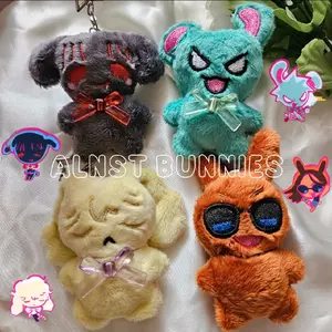 [ALNST] 1PC Handmade Alien Stage Bunny Rabbit Plush Keychain. Squeaker Inside. ~4 Inches. New Condition.