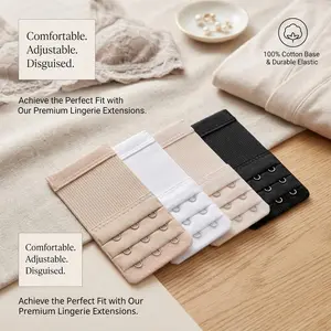 Women's Comfortable Stretchy Bra Extender Strap Accessories - 4-Piece 4-Hook Extensions, Adjustable Back Band, Seamless Support, Fit for Daily Wear, Maternity