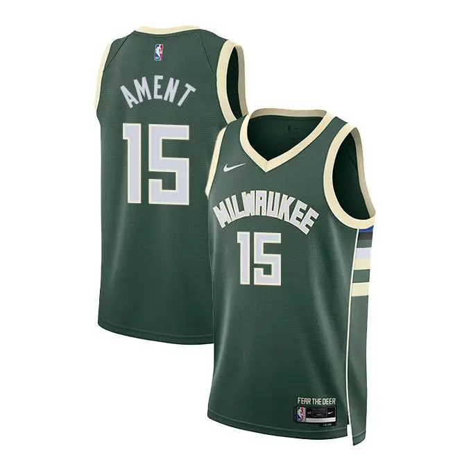 Nike 2022 Icon Edition Nate Ament Milwaukee Bucks Swingman Jersey