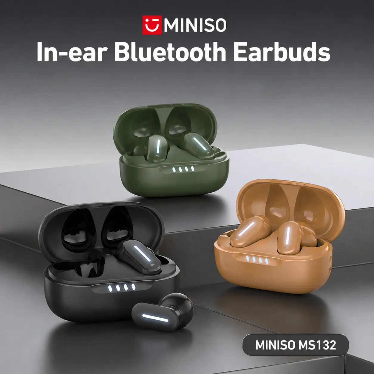 MINISO MS132 Wireless Earbuds3luetooth 6.0 Earphones, In Eararbuds,Waterproof Wirelessarphones,