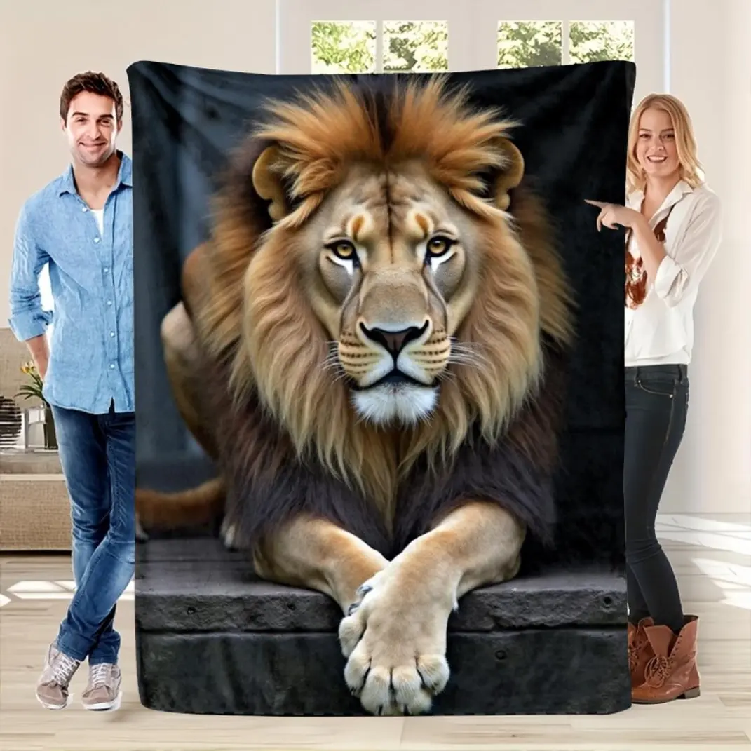 Lion Pattern Blanket.Available in four sizes, suitable for adults, teenagers, children and babies respectively.Thin Blanket Dream Workshop