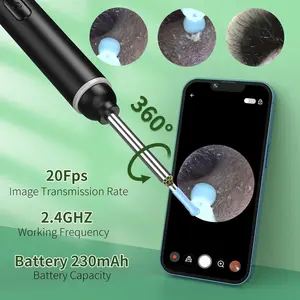 VITCOCO Ear Wax Removal Kit,Camera 1920P HD,Otoscope with 6 LED Lights, 3mm Visual Ear Scope for iPhone iPad Android Waterproof Stainless Steel Earwax Cleaning Kit Earwax Remover