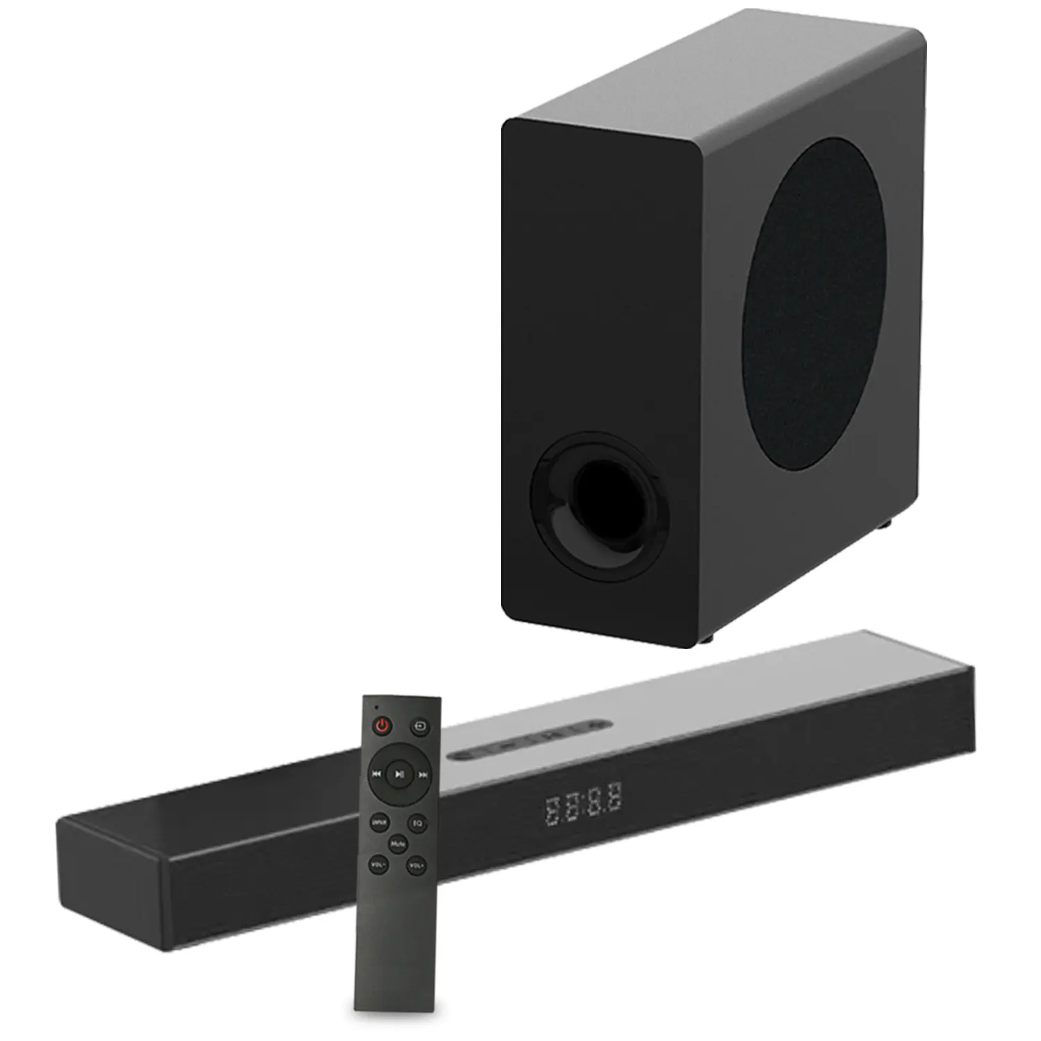 Sound Bar for Smart TV with Sub woofer,160W Peak Power Soundbar with Sub woofer, TV Sound Bar with Bass Boost, Home Theater Audio Sound Bars for TV Speakers, Ultra-Slim Series