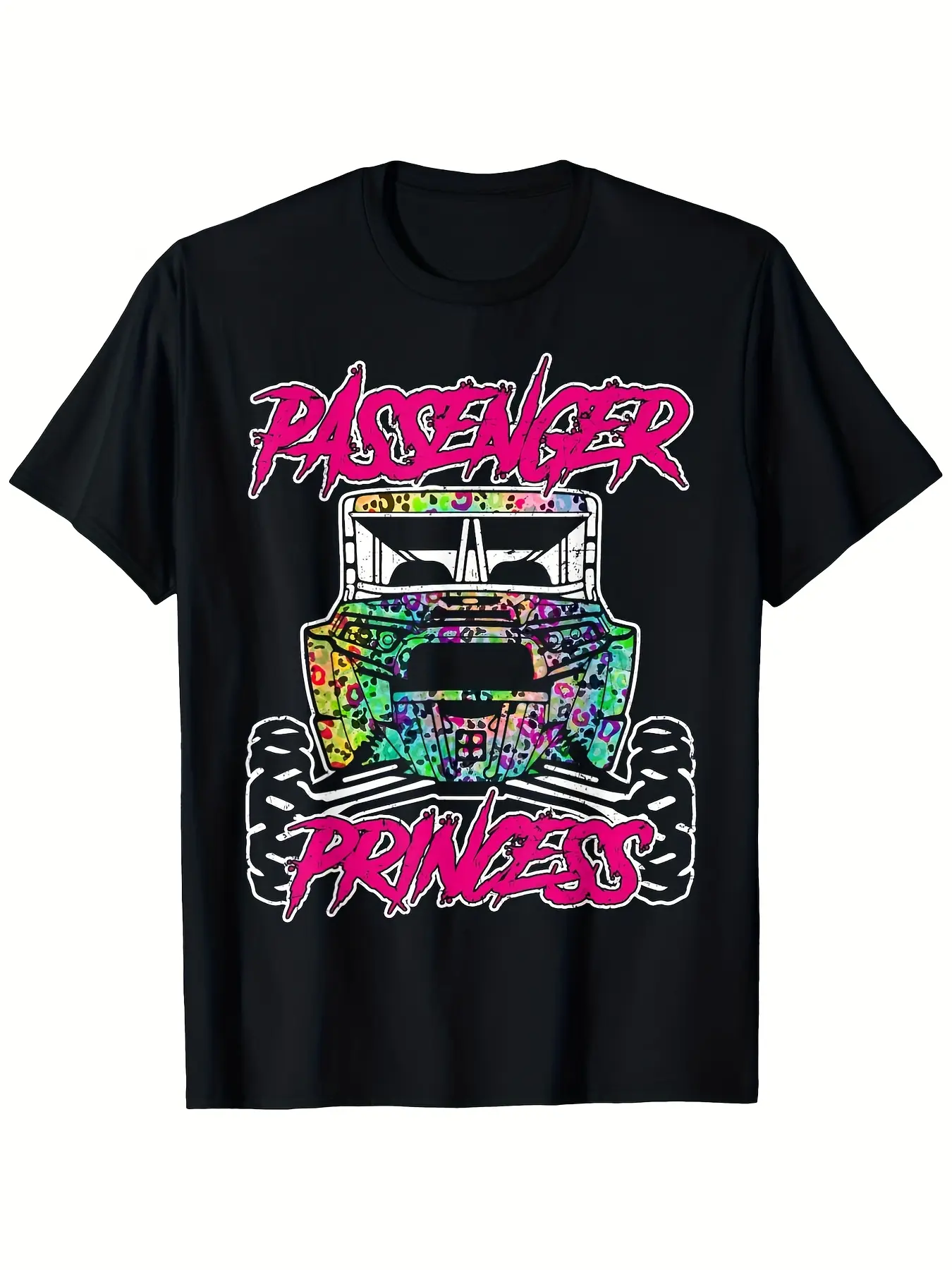 SXS UTV Passenger Princess Offroad Adventure T-Shirt - Graphic UTV Passenger Design, Heavyweight 180gsm Cotton Tee for ATV/SXS Riding, Unisex Crewneck Shirt for Men & Women (Sizes S-XXXL) - Ideal Off-Road Birthday Gift, Outdoor Activities, Bold Design, Co
