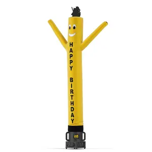 Happy Birthday Yellow Air Dancers® Inflatable Tube Man 6ft