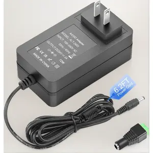24V 3A 72W AC DC Power Supply Adapter 100 240V to 24 Volt Transformer for LED Strip Lights CCTV Camera System 6 2FT Cord Included