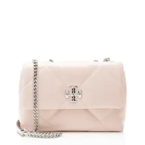 Pre-owned Tory Burch Leather Crossbody Bags Quilted Kira Small Shoulder Bag