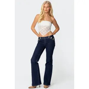 Sheer Lace Handkerchief Top