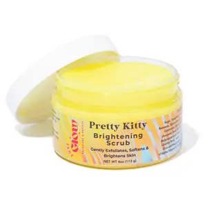 Pretty Kitty Brightening Scrub-Turmeric Scrub-Gently Exfoliates, Evens Skin Tone, Softens and Hydrates, Exfoliating Scrub Skin Care, Sugar Scrubs