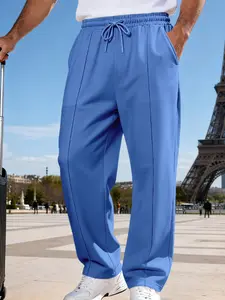 Men's Loose-Fit Knitted Casual Sports Business Jogger Pants, All-Season Comfortable Long Trousers, Ideal for Running and Daily Wear