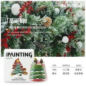 Christmas gift DIYSand Sand Candle Painting Scented Candle For Families Christmas Decorations Christmas Party Handmade Games Girls Personalized Birthday Gifts