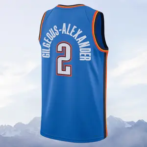 Shai Men's Sleeveless stitched Basketball Jersey Blue