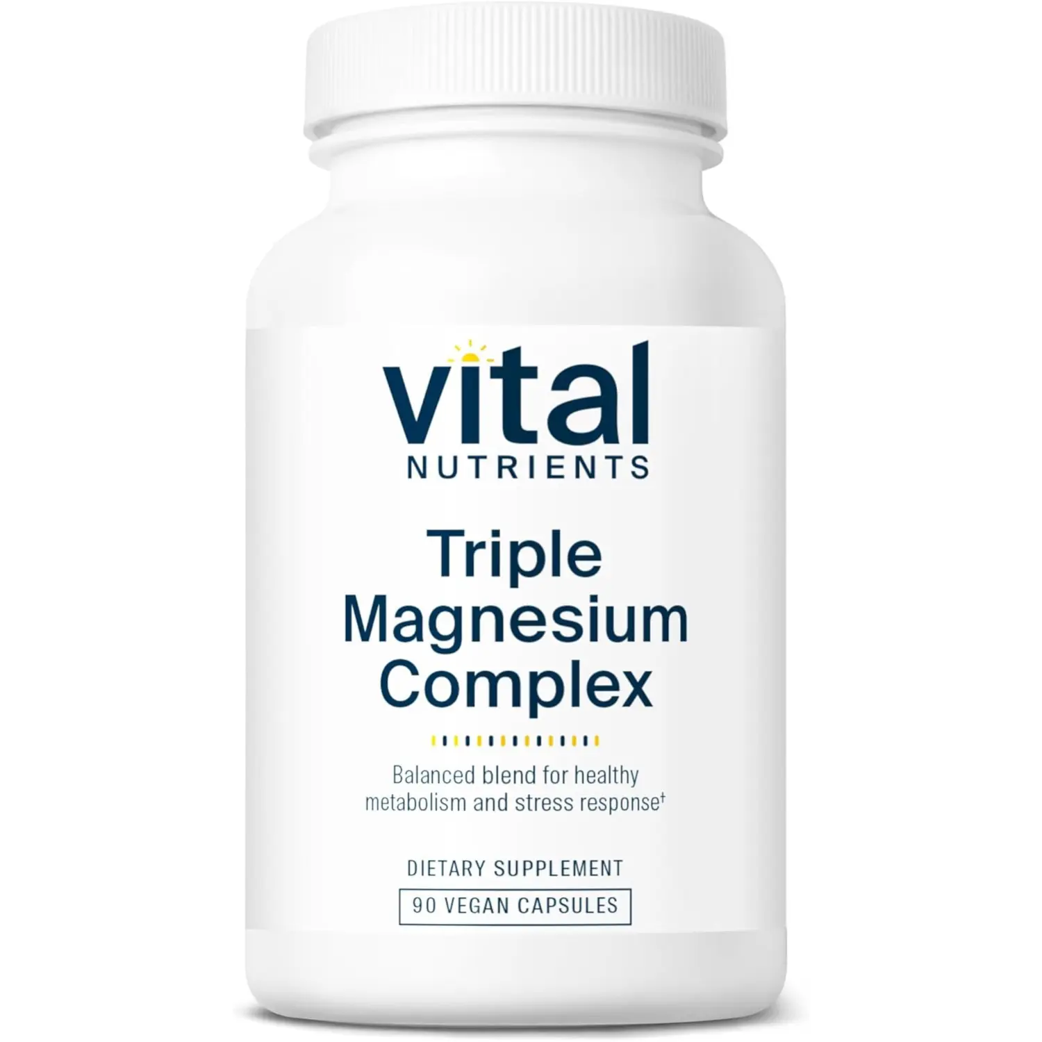 Triple Magnesium Complex Supplement with Magnesium Glycinate Malate and Oxide 250mg for Stress Muscle Heart and Bone Support 90 Capsules