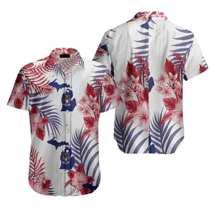 Michigan Flag Hawaiian Shirt