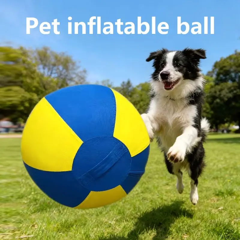 Durable Chew-Resistant Pet Toy Ball, Herding Ball for Australian Shepherds and Collies, Outdoor Training Ball with Pump, Park and Yard Play Gear