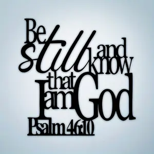 Christmas Metal Bible Verse Ornament, Psalm 46:10, Christian Home Decor, Metal Wall Art, Bible Verse Hanging Piece, Christmas Gift, Halloween, Religious Ornaments