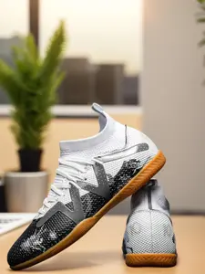 Women's Colorblock Lace Up Soccer Shoes, Sporty Breathable Comfortable Football Shoes, Professional Football Cleats for Indoor Outdoor Training, Football Boots