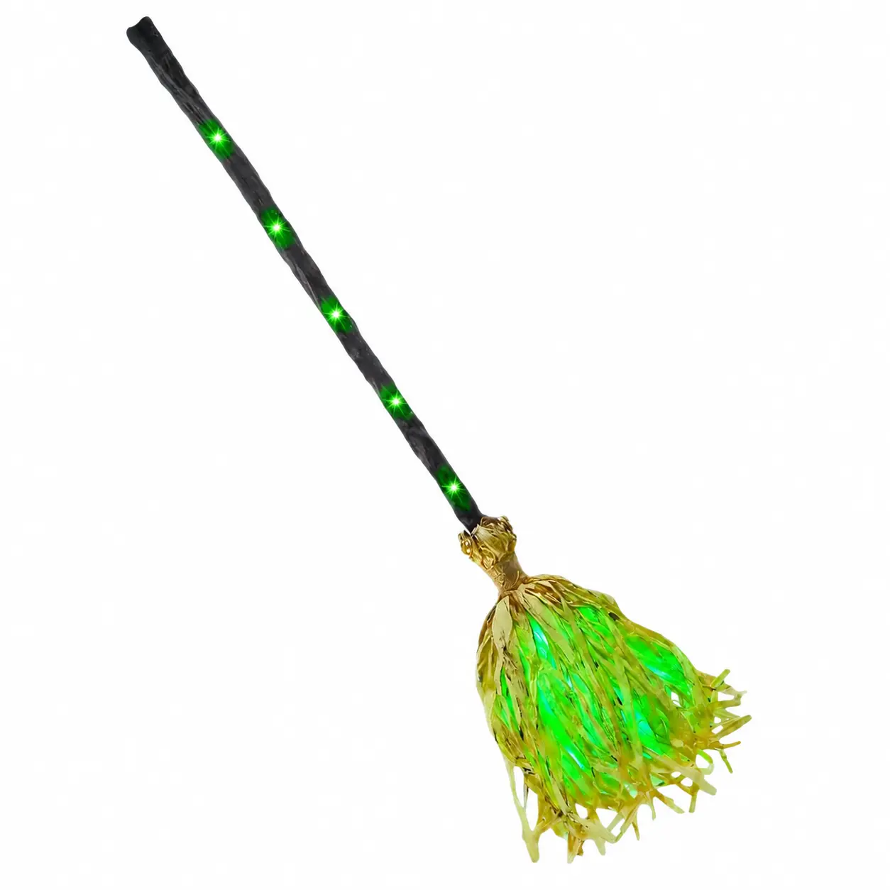 35" Animated Witches Broom Halloween Decor Magic Witch Broomstick | Moving, Sound/Touch Activated, Light up, Spooky Sounds, Dancing, for Indoor & Outdoor Porch, Halloween Party Decorations