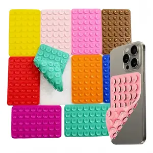 Large Version Two-Pack Strong Suction Silicone Phone Holder Stand, Dual-Sided Adjustable Mobile Phone Stand for Selfies and Videos