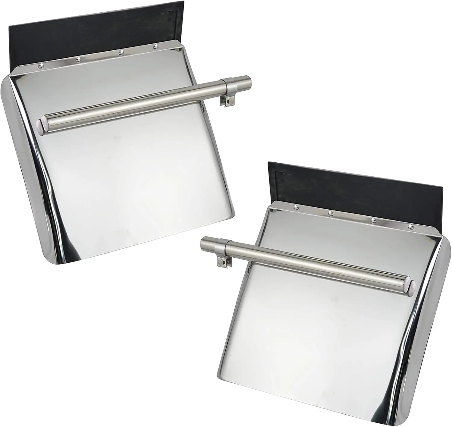 Stainless Steel Quarter Fender Set (1 Pair, 24"x24") for Semi Trucks, Auto Parts Accessories, Replacement Parts for Freightliner, Volvo VNL - Stone Protection Mud Flaps