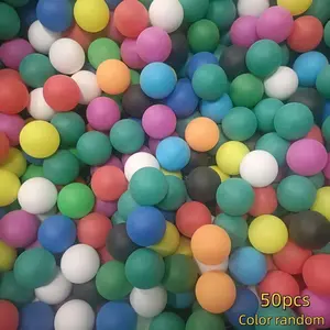 50 Colorful Matte Finish Ping Pong Balls, Durable Elastic Plastic Balls for Christmas, Halloween Parties, Office Games, Fun Exercise
