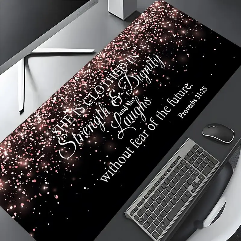 Glitter Pattern Mouse Pad, Rectangle Gaming Mouse Pad, Non-Slip Mousepad, Office Desk Keyboard Mouse Mat for Home Office Game Room Desk, Premium Multipurpose Mousepad, Gaming Items, Computer Desk Accessories