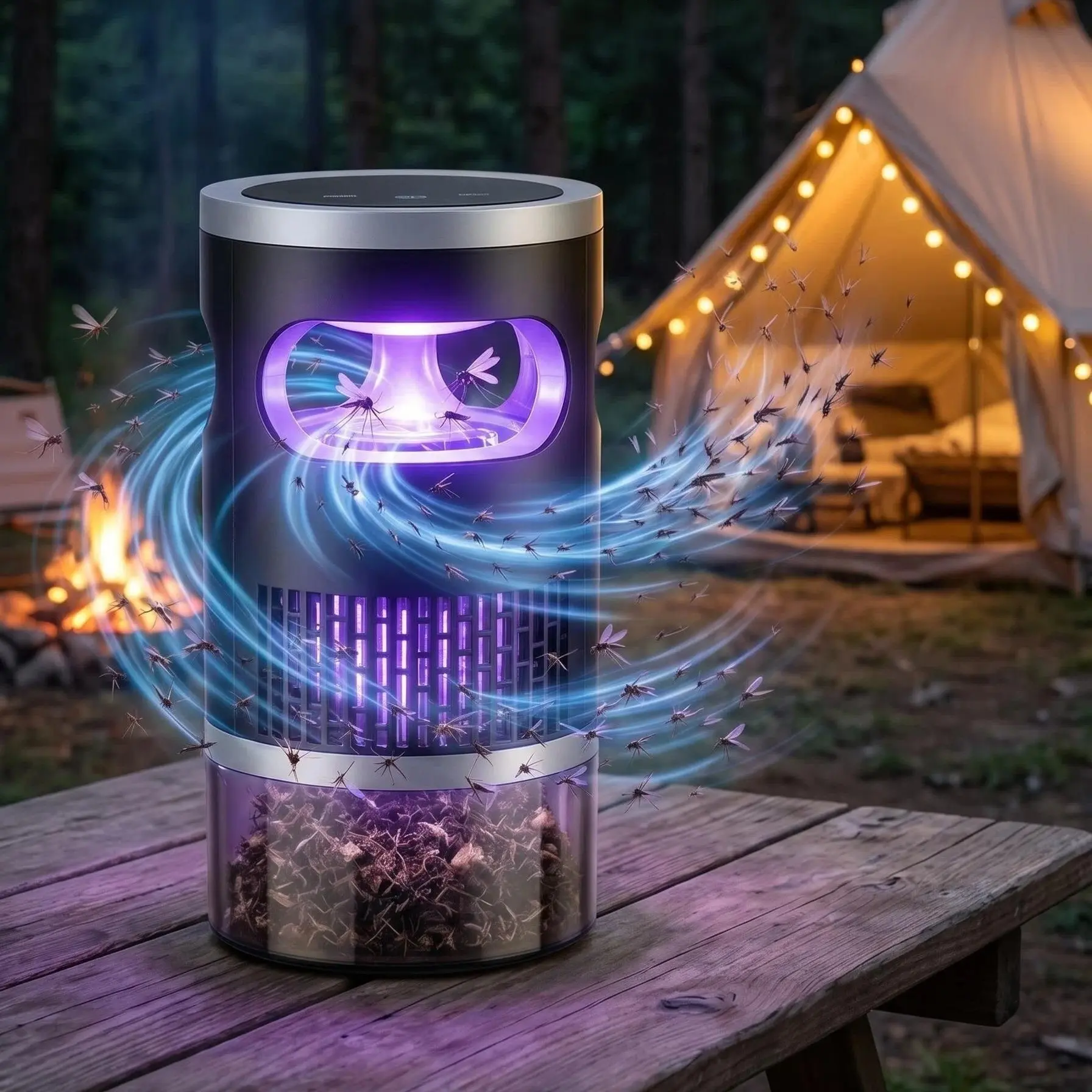 Electric Bug Zapper Mosquito Trap IndoorRechargeable Insect Catcher for Home, 365nm UV, Killer for Mosquitos Fruit Flies Gnats Moths Bedroom Living Room Kitchen, Safe No Chemicals Home Flying Insect Traps, indoor home bug light,outdoor night protection
