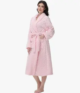 Premium Robes for Women - Super Soft Cozy Fleece Womens Robe Plush Long Bathrobe
