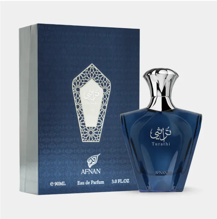 Afnan Turathi Blue Eau de Parfum (3.0 oz / 90 ml) EDP  – Men’s Cologne