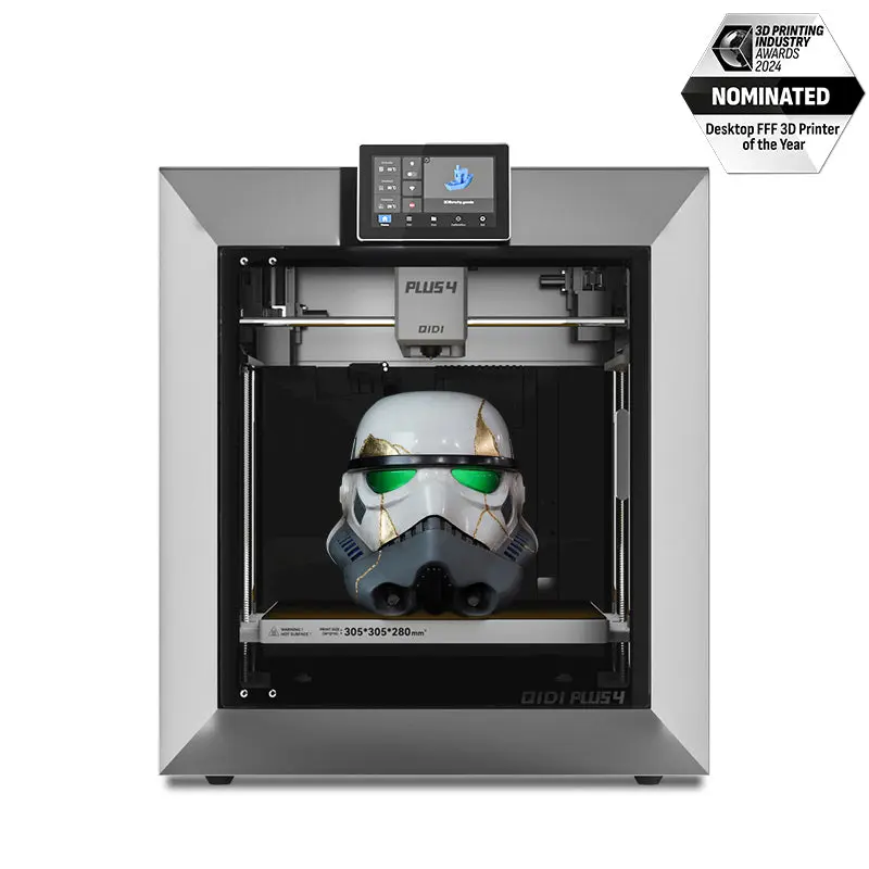 QIDI PLUS4 3D Printer – 305*305*280mm Large Print Size, 600mm/s High-Speed Printing, 65℃ Chamber Heating, Fully Auto Leveling, 370°C Direct Extruder with Integrated Nozzle, PPS-CF Filament Support