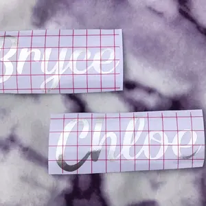 Custom Chrome Name Decals set of 2
