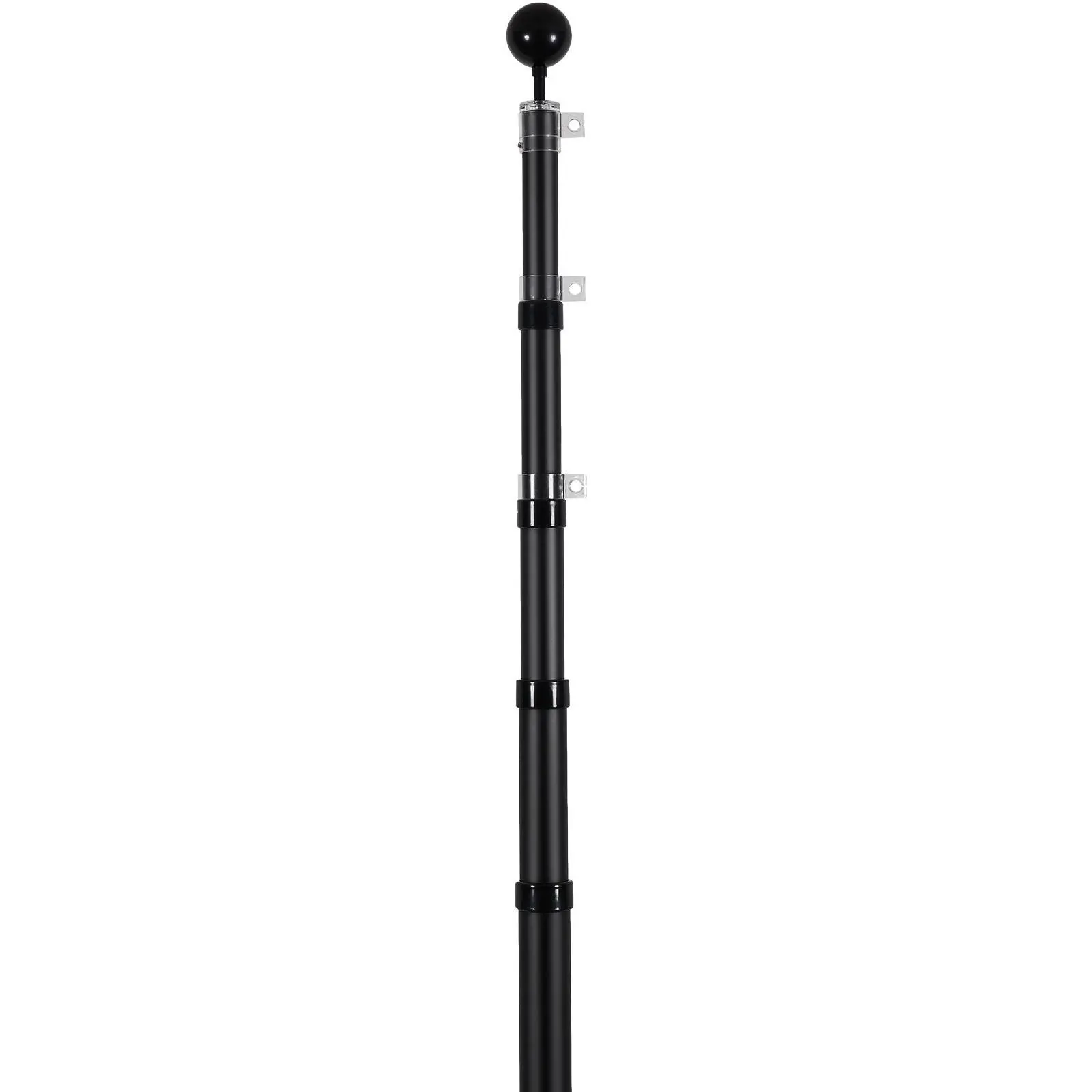【SummerFinds】VEVOR 25FT Telescoping Flag pole Kit,  Heavy Duty Aluminum Alloy in Ground Flag Poles for Outside, 3 Display Modes Flagpole with 3x5 American Flag, Professional Accessories, Black