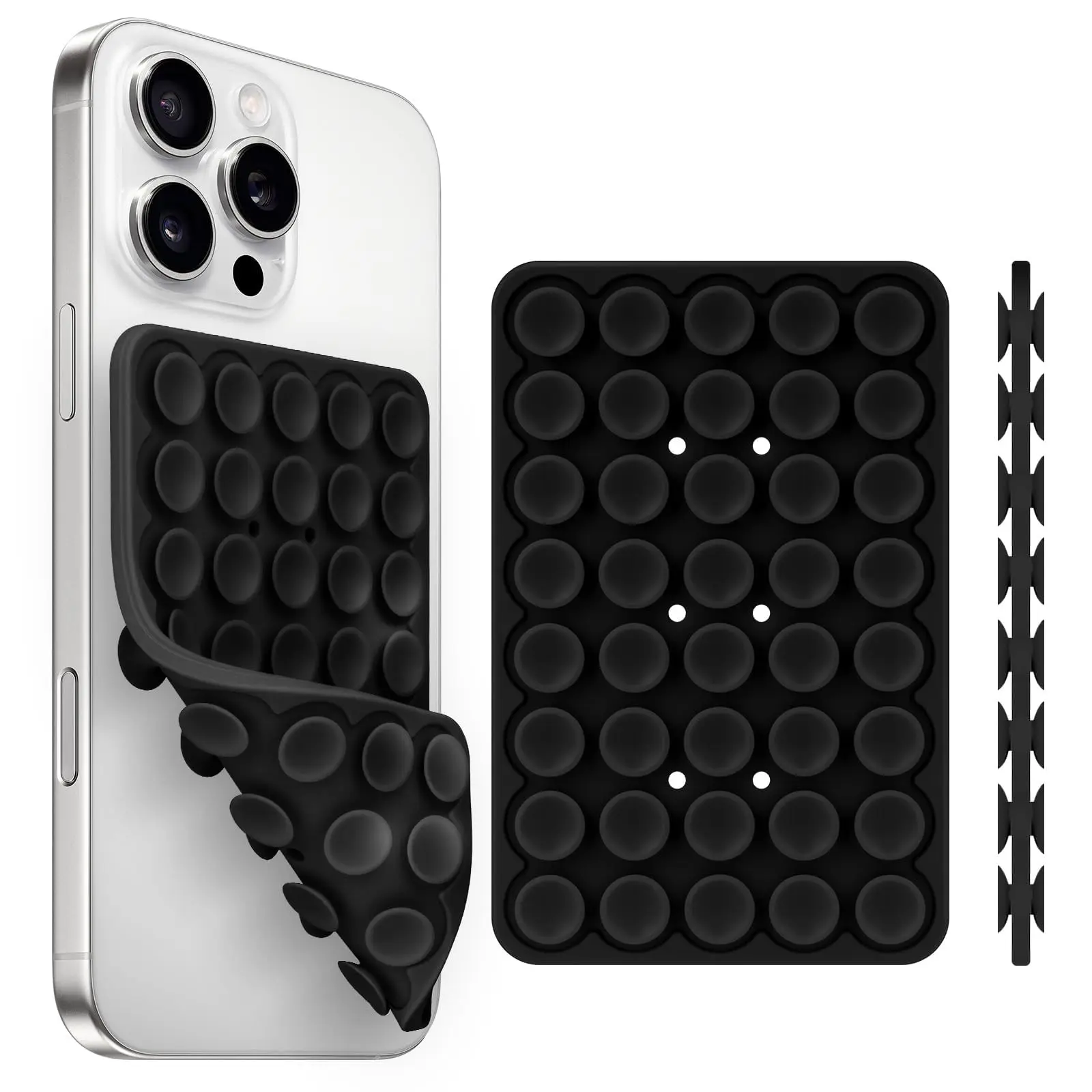 Silicone Suction Cup Phone Stand, Adhesive Holder for Smartphones, Durable and Safe Design, Octobuddy Suction Phone Mount, Phone Grip