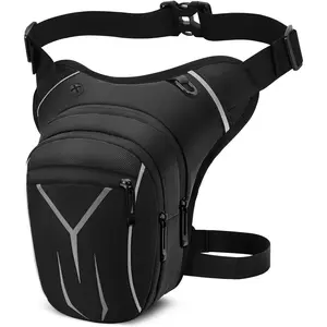 Caojie Leg Bag for Men Women Tactical Thigh Bag with Leg Strap Waterproof Fanny Pack Outdoor Motorcycle Drop Leg Bag for Hiking Climbing Cycling