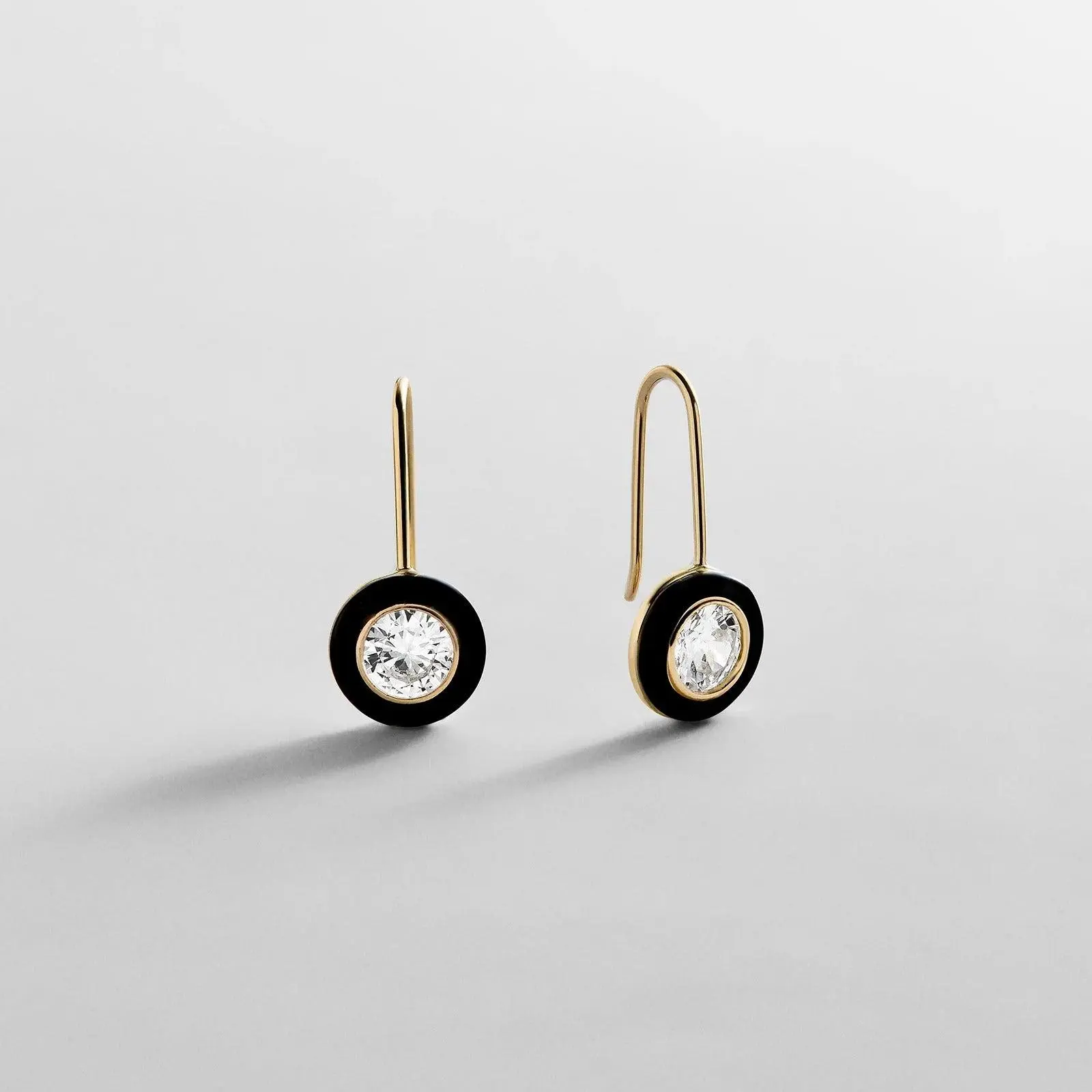 Fallon 14K Gold Semi-Precious Earrings - Onyx