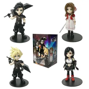 11-12cm Anime Cloud Strife Tifa Lockhart Aerith Gainsborough Zack·Fair Figure Model PVC Toy Desktop Collection Accessories Gift