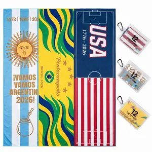 CoolChill 2026 Soccer Fan Cooling Towel, USA ARG BRA FRA POR [1-Pack / 2-Pack / 3-Pack Options]