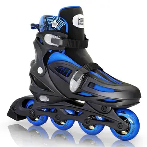 Adjustable Inline Roller Skates for Kids with EZ Carrying Loop Smooth Gel Wheels for Outdoor. High Bounce. Size 12-1. Activities for Boys/ Girl Rollerblades