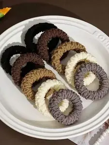 10pcs High Elasticity Wide Thick Hair Scrunchies, Suitable for High Ponytails & Daily Hairstyles, Casual Plain Hair Ties